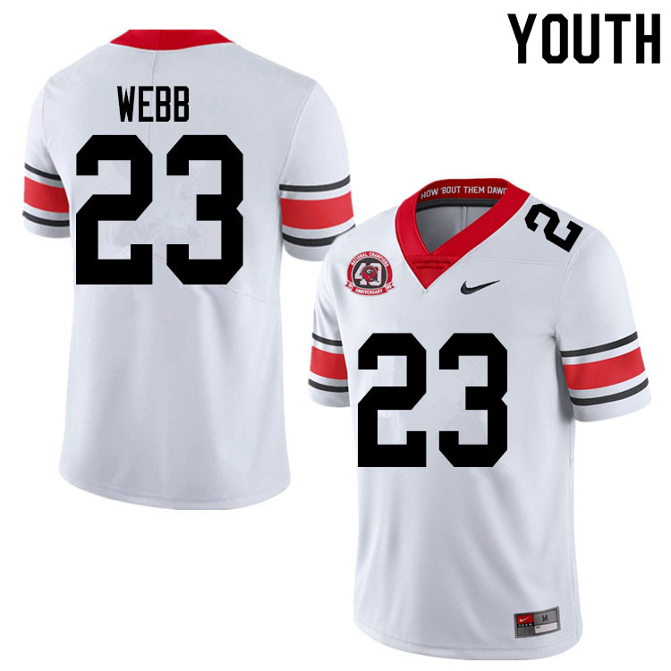 2020 Youth #23 Mark Webb Georgia Bulldogs 1980 National Champions 40th Anniversary College Football - Click Image to Close
